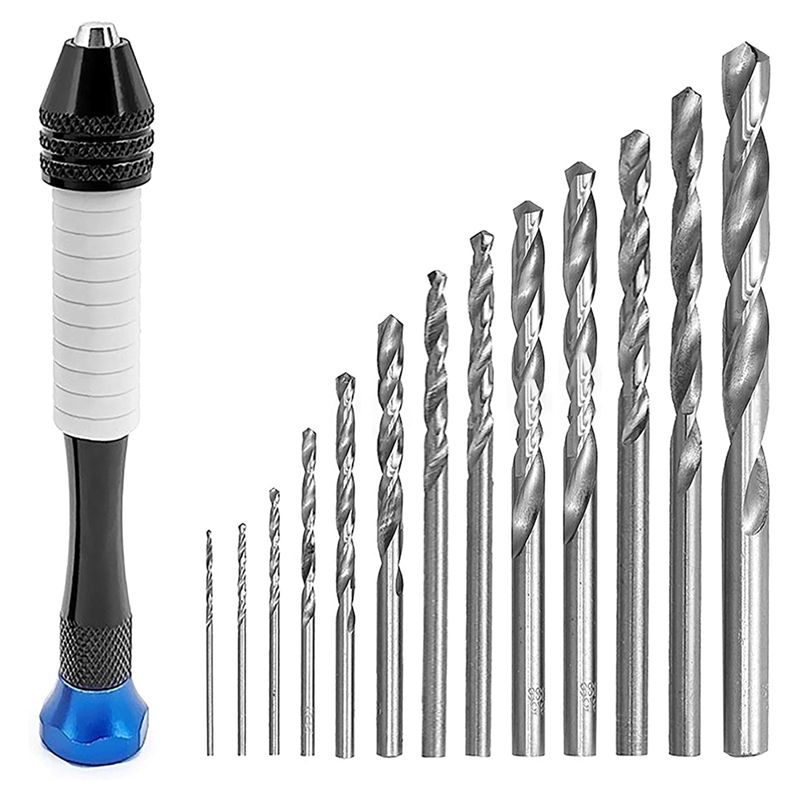 Pin Vice Micro - A98E-Mini Mikro-Präzisions-Handbohrer-Set - 48-teiliges Bastel- und