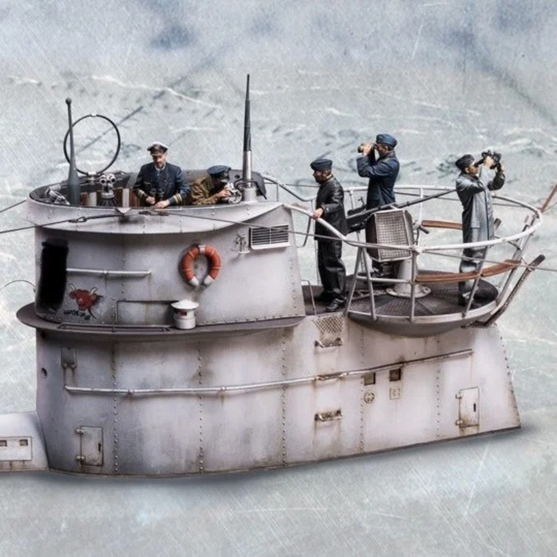 Model Kit U Boat - Maßstab 1:35, Druckguss-Harzfiguren-Modellbausatz, U-Boat Commander und