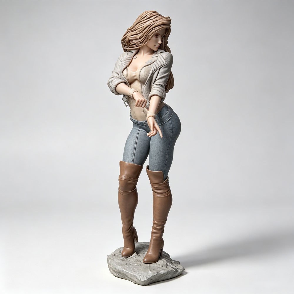 Model Kit Hg - 1/24 Realistische Modische Weibliche Figur, Miniatur-Harzmodellbausatz,