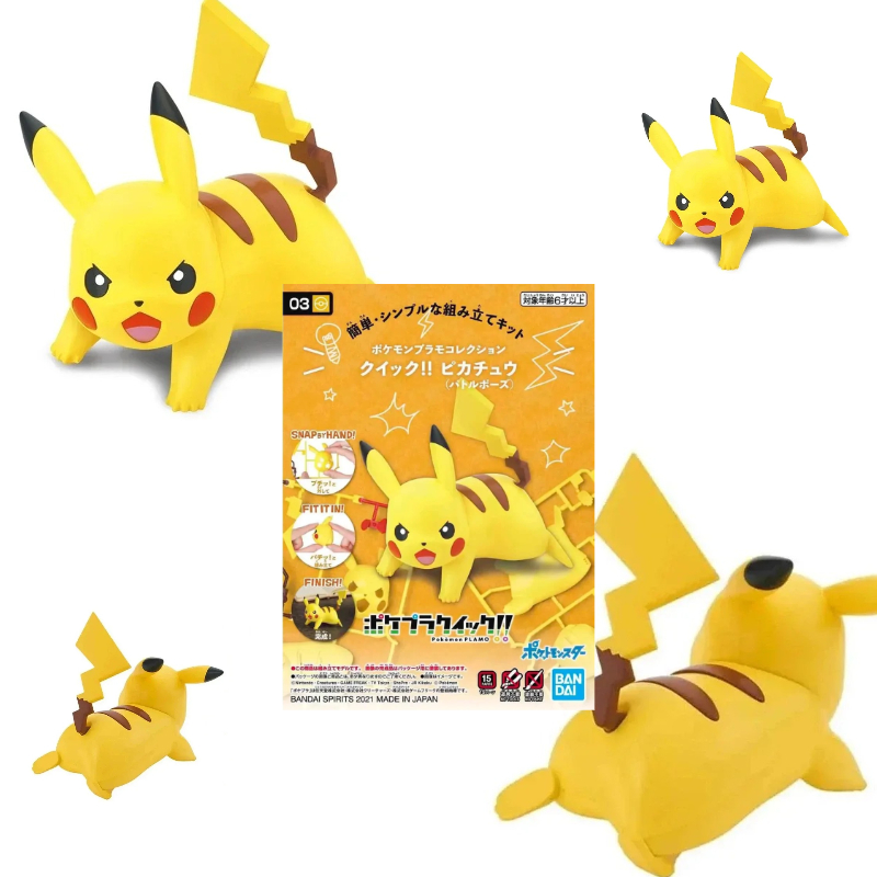 Model Kit Quick Pokemon - Bandai Pokemon Figuren-Set Quick Series Pikachu